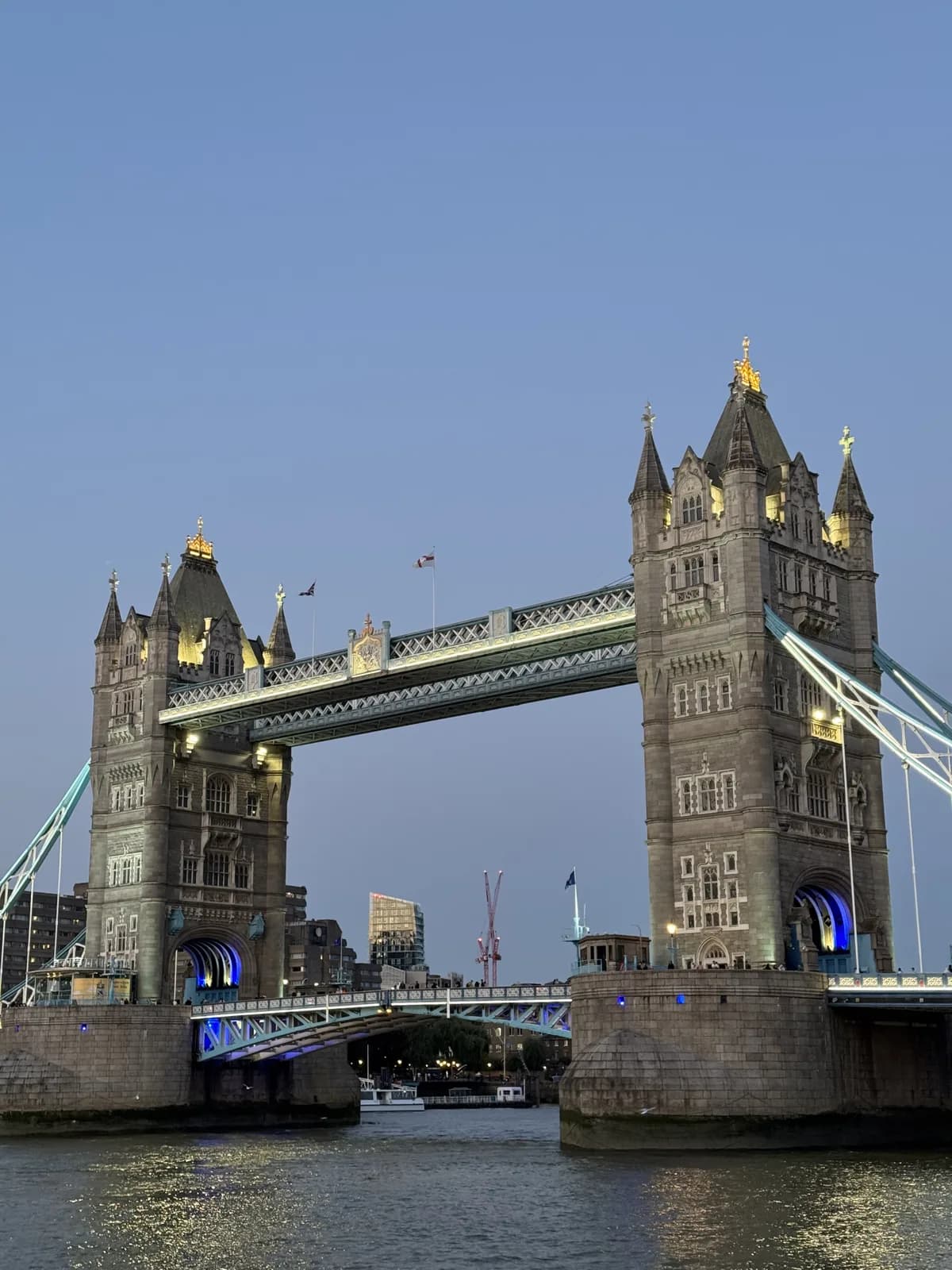 Tower Bridge over the Thames in the evening light